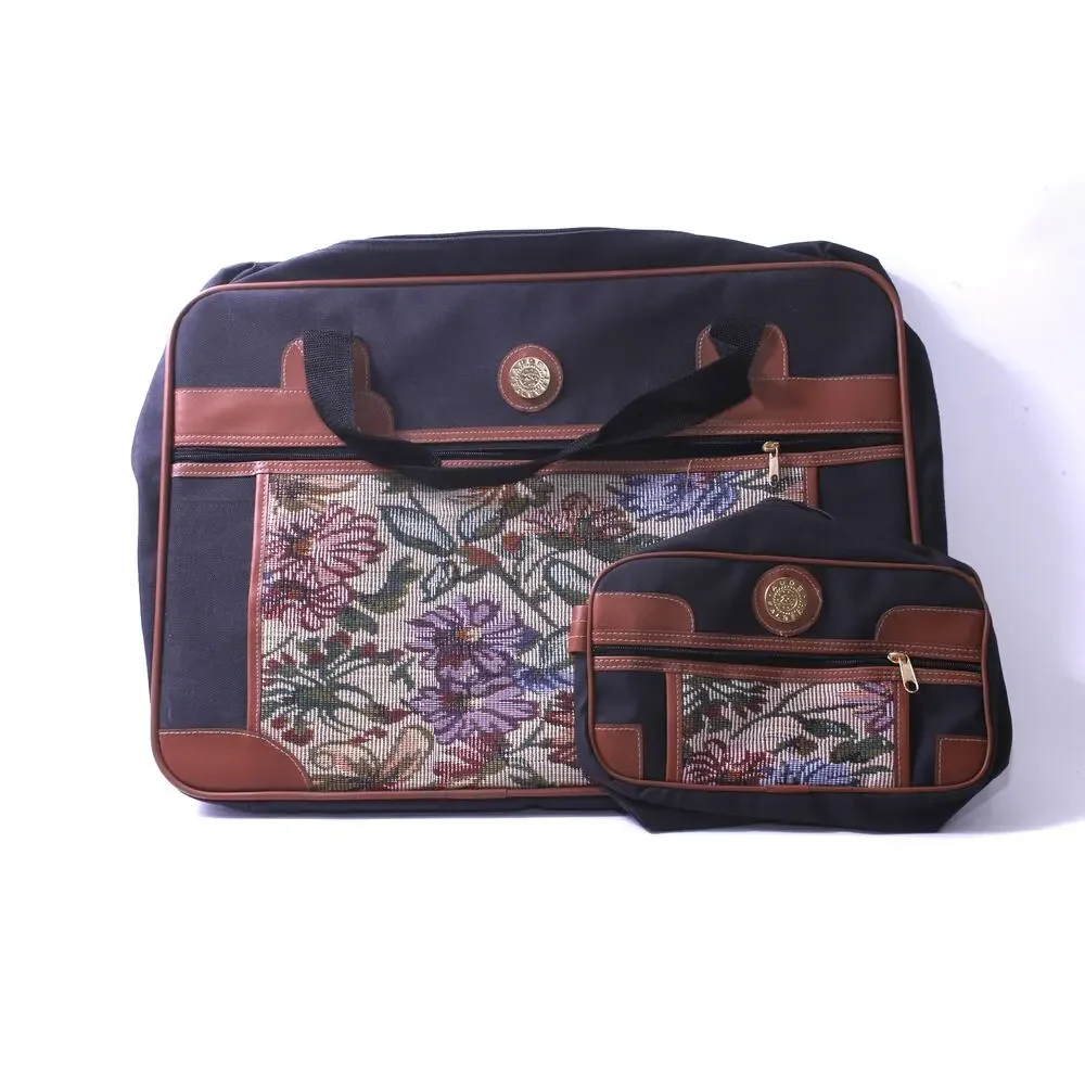 Aude Falbert, Briefcase with Toiletry Bag, Embroidered, Travel, ~ 260122-WH O-2